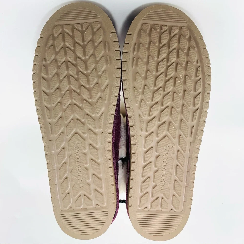 NEW Koolaburra by UGG Women’s Faux Fur Winter Boots Size 9 US - Plum & White - Picture 8 of 15